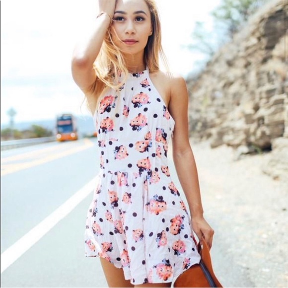 Free People Dresses & Skirts - Free People Mon Cheri Polka Dot Halter Dress